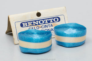 Benotto Celo-Cinta Professionale 'Cello' NOS/NIB Vintage Blue/White Smooth Handlebar Tape - Pedal Pedlar - Buy New Old Stock Bike Parts