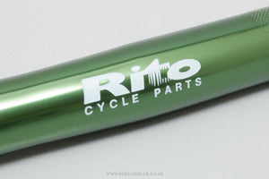 Rito Green Anodised NOS Classic 560 mm Flat/Straight Handlebars - Pedal Pedlar - Buy New Old Stock Bike Parts