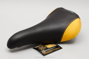 Selle SMP Cordura Reinforced NOS Classic Black / Yellow Saddle - Pedal Pedlar - Buy New Old Stock Bike Parts