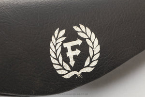 Arius Fangio Branded NOS Vintage Black Saddle - Pedal Pedlar - Buy New Old Stock Bike Parts