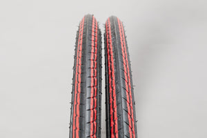 Hutchinson Excel Kevlar Black/Red NOS Classic 700 x 20c Tyres - Pedal Pedlar - Buy New Old Stock Bike Parts