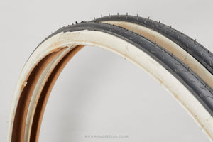 M-Traxx Black/White NOS Classic 700 x 23c Tyres - Pedal Pedlar - Buy New Old Stock Bike Parts