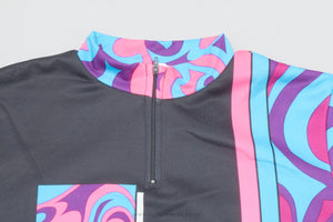 Black / Pink / Purple Medium Vintage Cycling Jersey - Pedal Pedlar - Clothing For Sale
