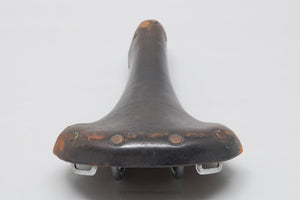 Unbranded Swallow Style Laced Vintage Dark Brown Leather Saddle - Pedal Pedlar - Bike Parts For Sale