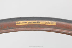 Continental SuperSport 100 Black/Brown Vintage 700 x 28c Road Tyres - Pedal Pedlar - Bike Parts For Sale