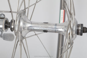 Campagnolo Nuovo / Super Record (1034) Small Flange / Ambrosio Aero Dynamic Vintage 28"/700c Tubular Road Wheels - Pedal Pedlar - Bicycle Wheels For Sale