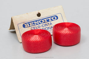 Benotto Celo-Cinta Professionale 'Cello' NOS/NIB Vintage Red Textured Handlebar Tape - Pedal Pedlar - Buy New Old Stock Bike Parts