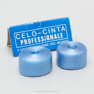 Celo-Cinta Professionale Benotto Cello Type NOS/NIB Vintage Blue Textured Handlebar Tape - Pedal Pedlar - Buy New Old Stock Bike Parts