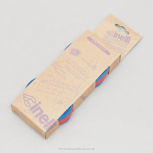 Cinelli Ribbon NOS/NIB Classic Blue/Red Cork Handlebar Tape - Pedal Pedlar - Buy New Old Stock Bike Parts