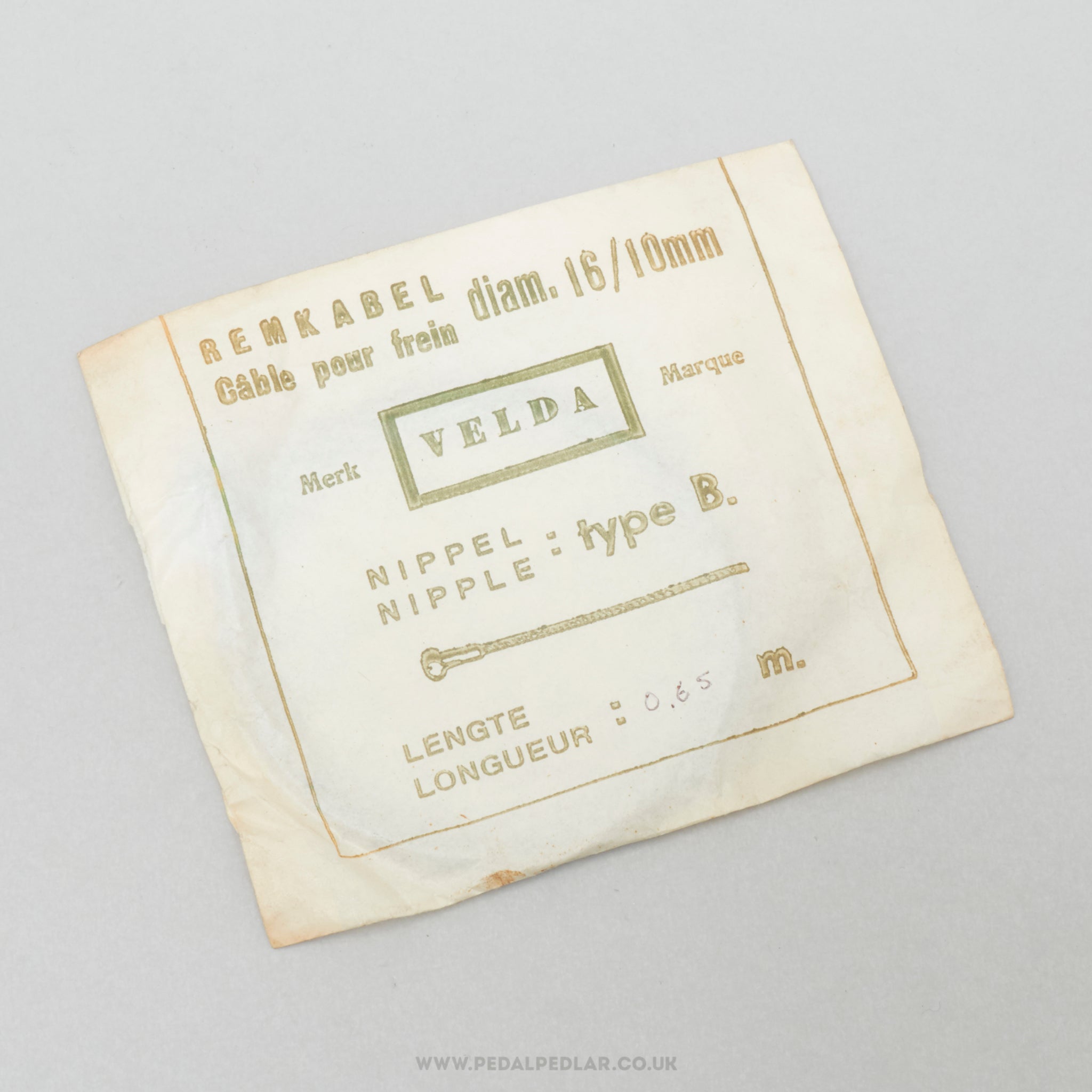 Velda Mafac Type B NOS/NIB Vintage Front Road Brake Cable Inner - Pedal Pedlar - Buy New Old Stock Bike Parts