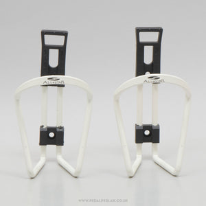 Simpla Alu-Star Elite Style NOS Classic White Bottle Cages - Pedal Pedlar - Buy New Old Stock Cycle Accessories