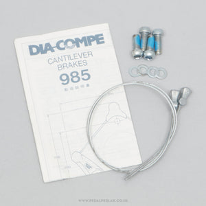 Dia-Compe 985 Silver NOS Classic Low Profile Cantilever Brakes - Pedal Pedlar - Buy New Old Stock Bike Parts