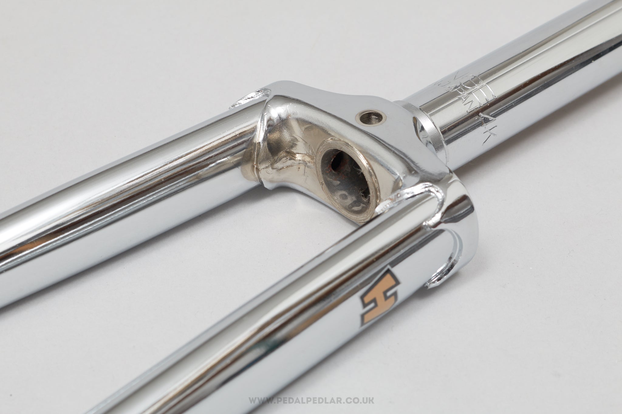 Tange Hirame Branded Chrome Plated NOS Vintage 27" 1" Threaded Steel Forks - Pedal Pedlar - Buy New Old Stock Bike Parts