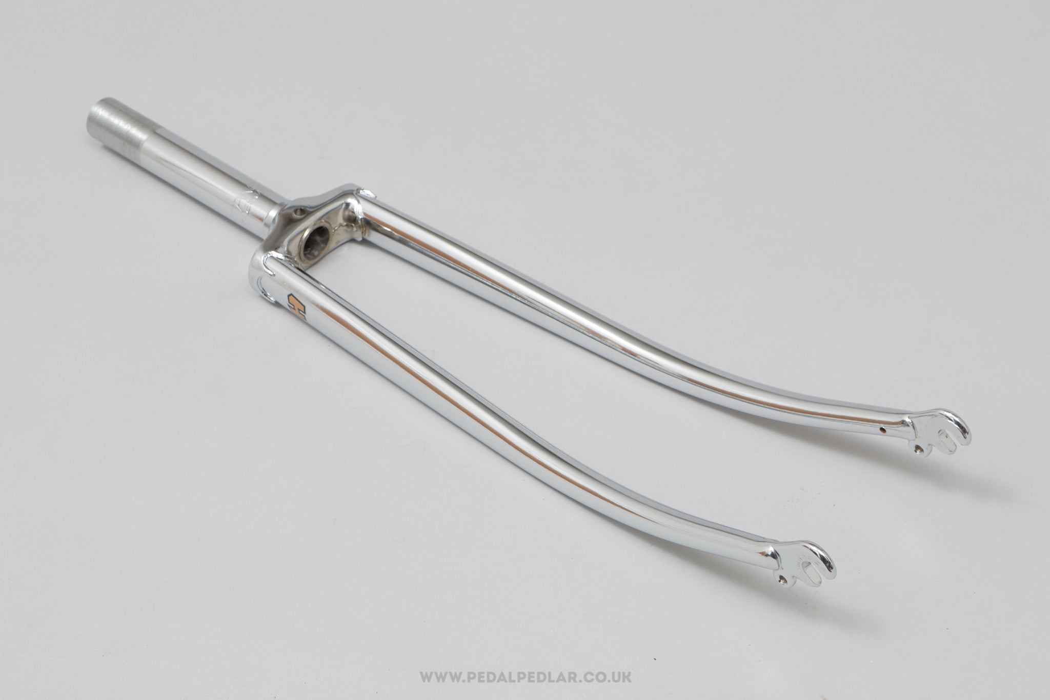 Tange Hirame Branded Chrome Plated NOS Vintage 27" 1" Threaded Steel Forks - Pedal Pedlar - Buy New Old Stock Bike Parts