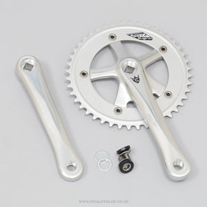 Sugino Pista (RD2) Silver NOS Classic 170 mm Track Chainset - Pedal Pedlar - Buy New Old Stock Bike Parts