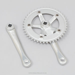 Sugino Pista (RD2) Silver NOS Classic 170 mm Track Chainset - Pedal Pedlar - Buy New Old Stock Bike Parts