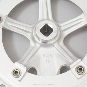 Sugino Pista (RD2) Silver NOS Classic 170 mm Track Chainset - Pedal Pedlar - Buy New Old Stock Bike Parts