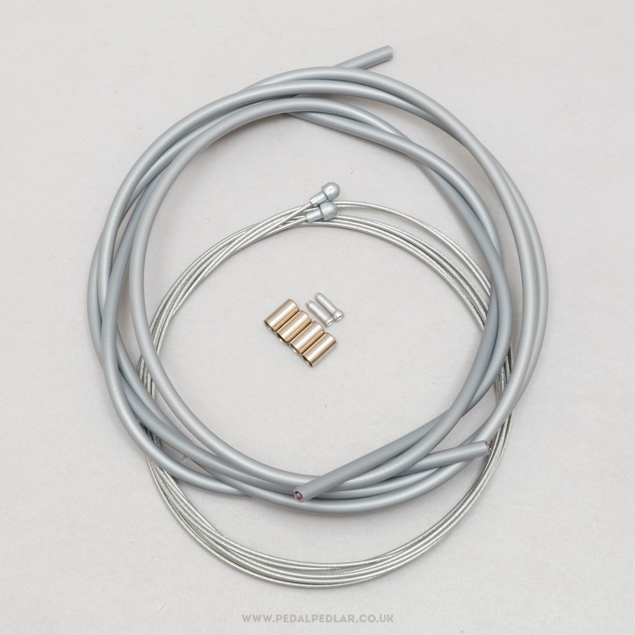 Vintage Campagnolo Nuovo/Super Record Style NOS Grey Road Brake Cable Set - Pedal Pedlar - Buy New Old Stock Bike Parts