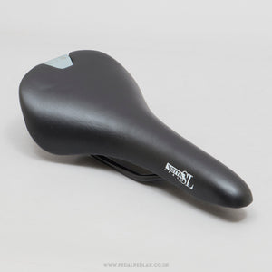 Vetta SL Steel NOS Classic Black Leather Saddle - Pedal Pedlar - Buy New Old Stock Bike Parts