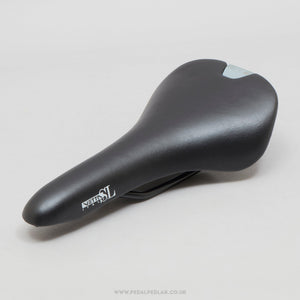 Vetta SL Steel NOS Classic Black Leather Saddle - Pedal Pedlar - Buy New Old Stock Bike Parts