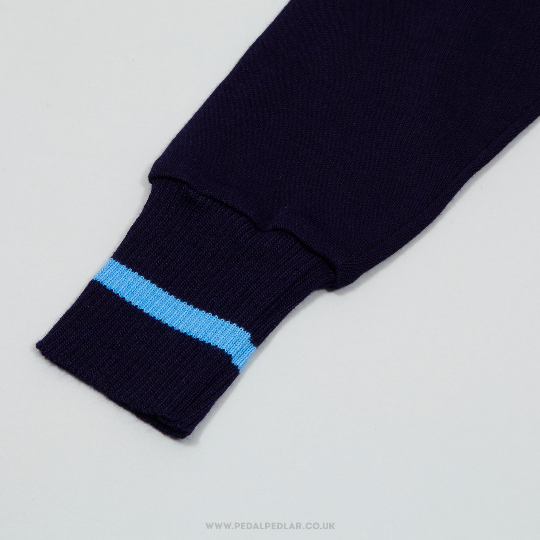 Caratti Dark & Light Blue XS NOS Vintage Long Sleeved Cycling Jersey - Pedal Pedlar - Buy New Old Stock Clothing