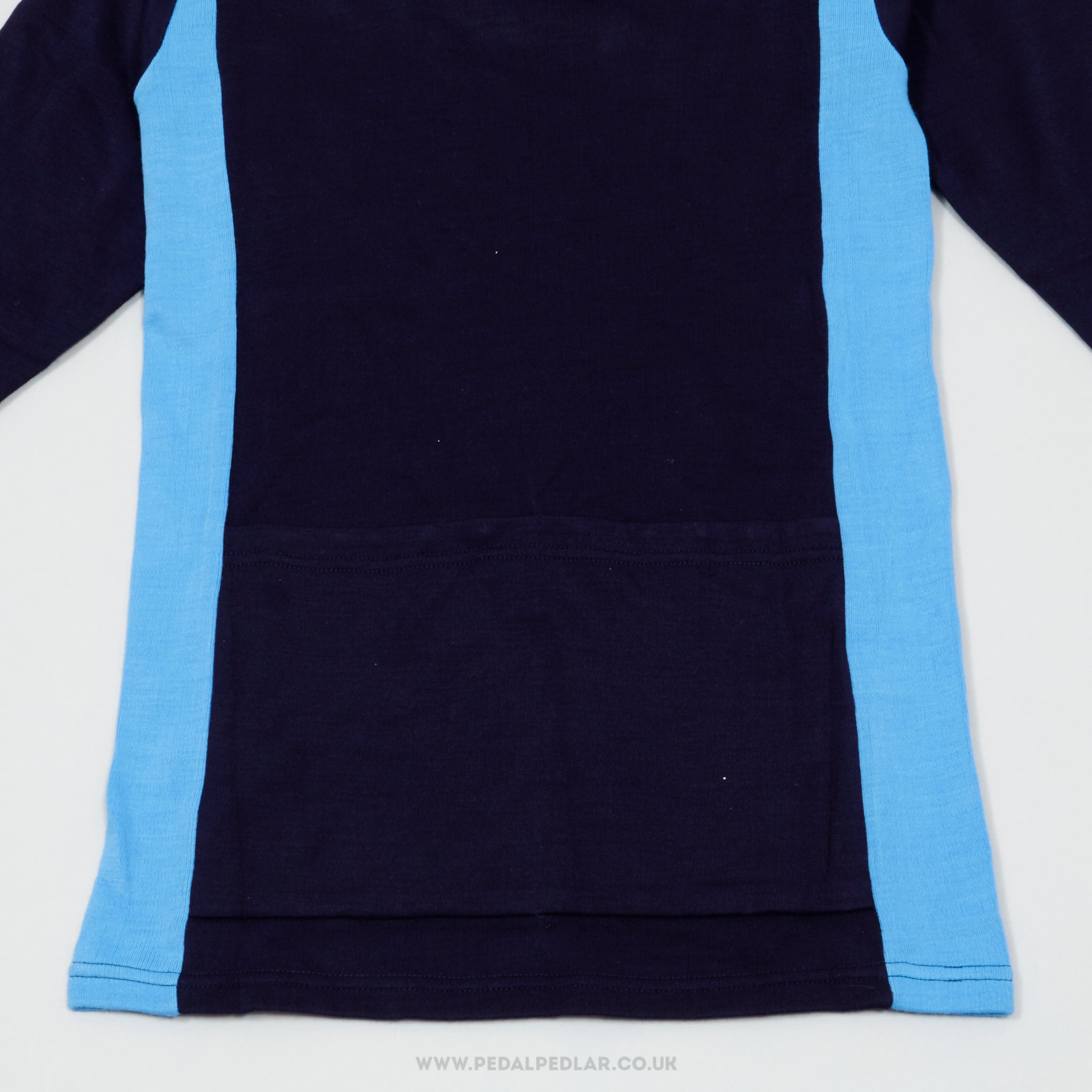 Caratti Dark & Light Blue XS NOS Vintage Long Sleeved Cycling Jersey - Pedal Pedlar - Buy New Old Stock Clothing