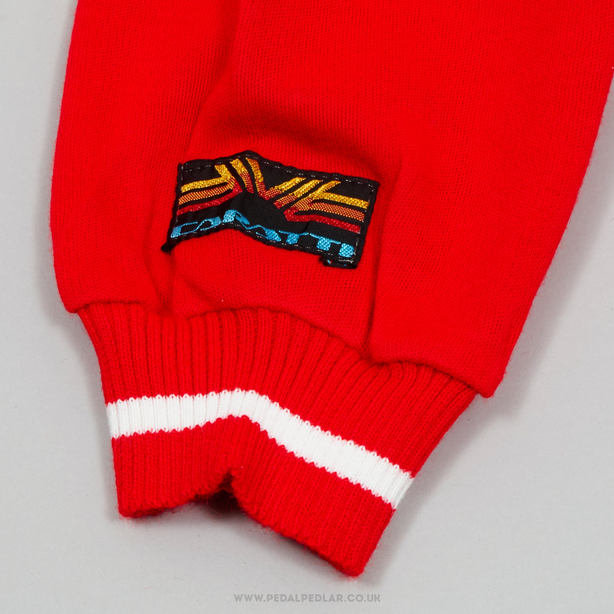 Caratti Red & White Small NOS Vintage Cycling Jersey - Pedal Pedlar - Buy New Old Stock Clothing