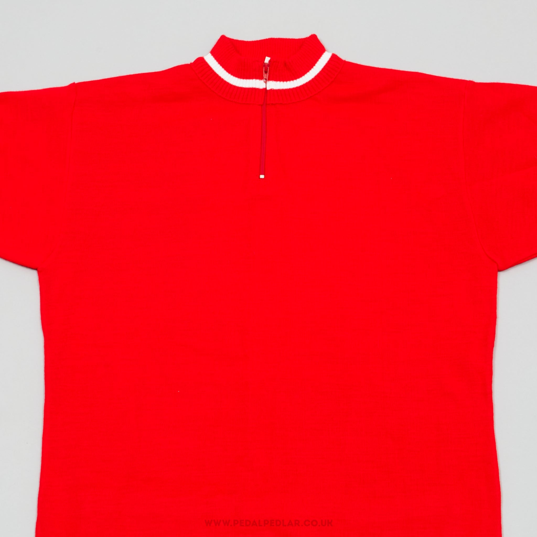 Caratti Red & White Small NOS Vintage Cycling Jersey - Pedal Pedlar - Buy New Old Stock Clothing