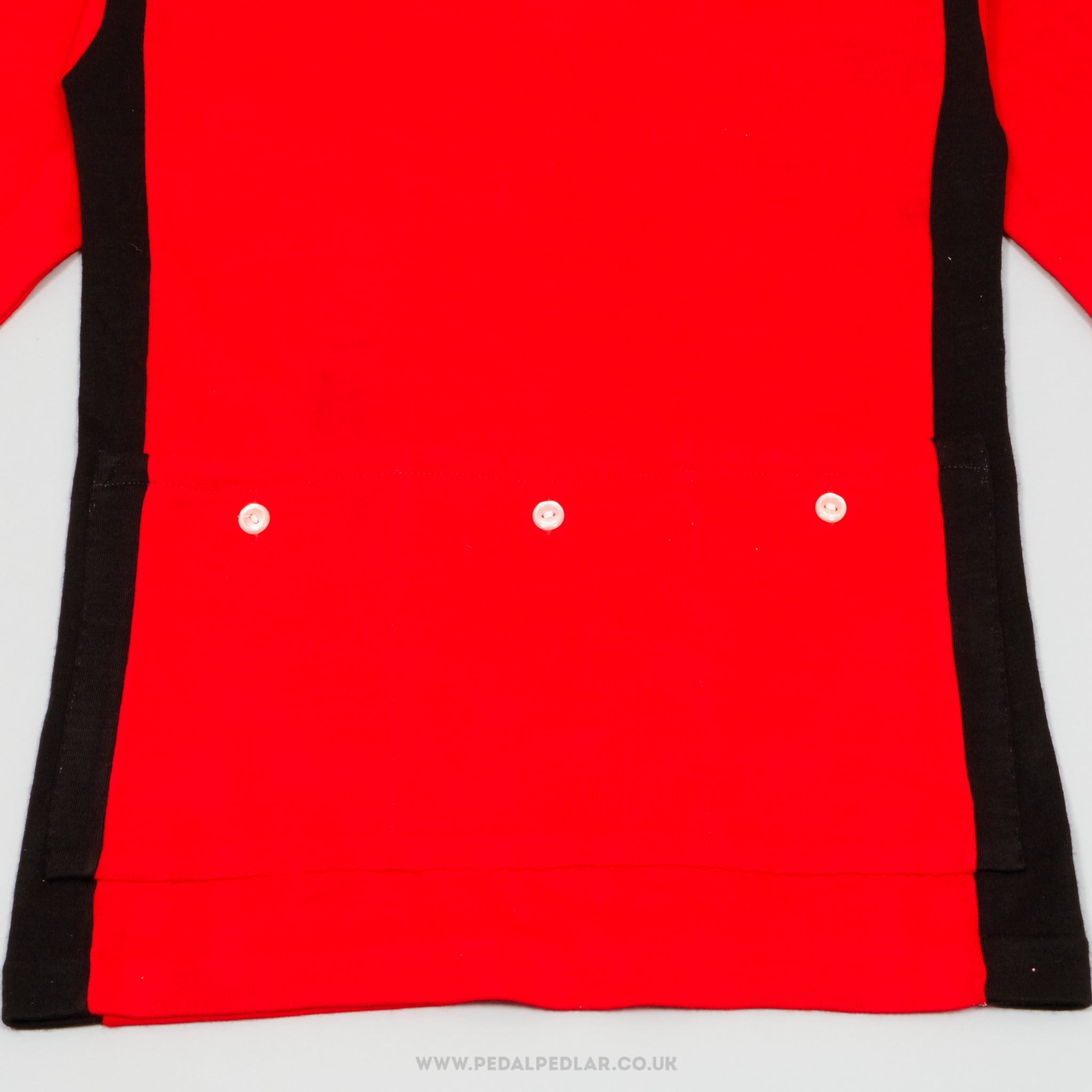 Red, Black & World Champion Stripes Small NOS Vintage Long Sleeved Cycling Jersey - Pedal Pedlar - Buy New Old Stock Clothing