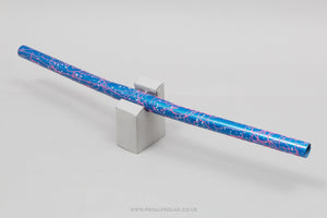 Freeway ATB Blue / Pink Splatter NOS/NIB Steel Vintage 560 mm Flat/Straight Handlebars - Pedal Pedlar - Buy New Old Stock Bike Parts