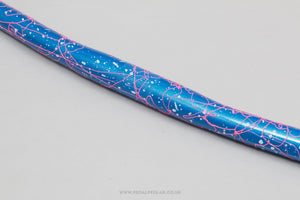 Freeway ATB Blue / Pink Splatter NOS/NIB Steel Vintage 560 mm Flat/Straight Handlebars - Pedal Pedlar - Buy New Old Stock Bike Parts