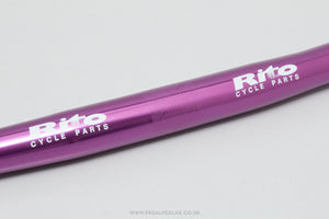 Rito Purple Anodised NOS Classic 560 mm Flat/Straight Handlebars - Pedal Pedlar - Buy New Old Stock Bike Parts