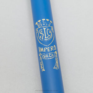 Silca Impero NOS Vintage Blue 44 - 49 cm Frame Fit Bike Pump - Pedal Pedlar - Buy New Old Stock Cycle Accessories