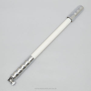 REG NOS Vintage White 44 - 48 cm Frame Clip Fit Bike Pump - Pedal Pedlar - Buy New Old Stock Cycle Accessories