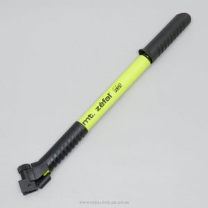 Zefal MT. Plus (79) MTB NOS/NIB Classic Neon Yellow 38.5 - 44 cm Frame Fit Bike Pump - Pedal Pedlar - Buy New Old Stock Cycle Accessories