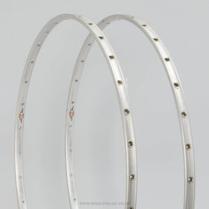 Nisi Corsa Stretto Silver NOS Vintage 32h 28"/700c Tubular Rims - Pedal Pedlar - Buy New Old Stock Bike Parts