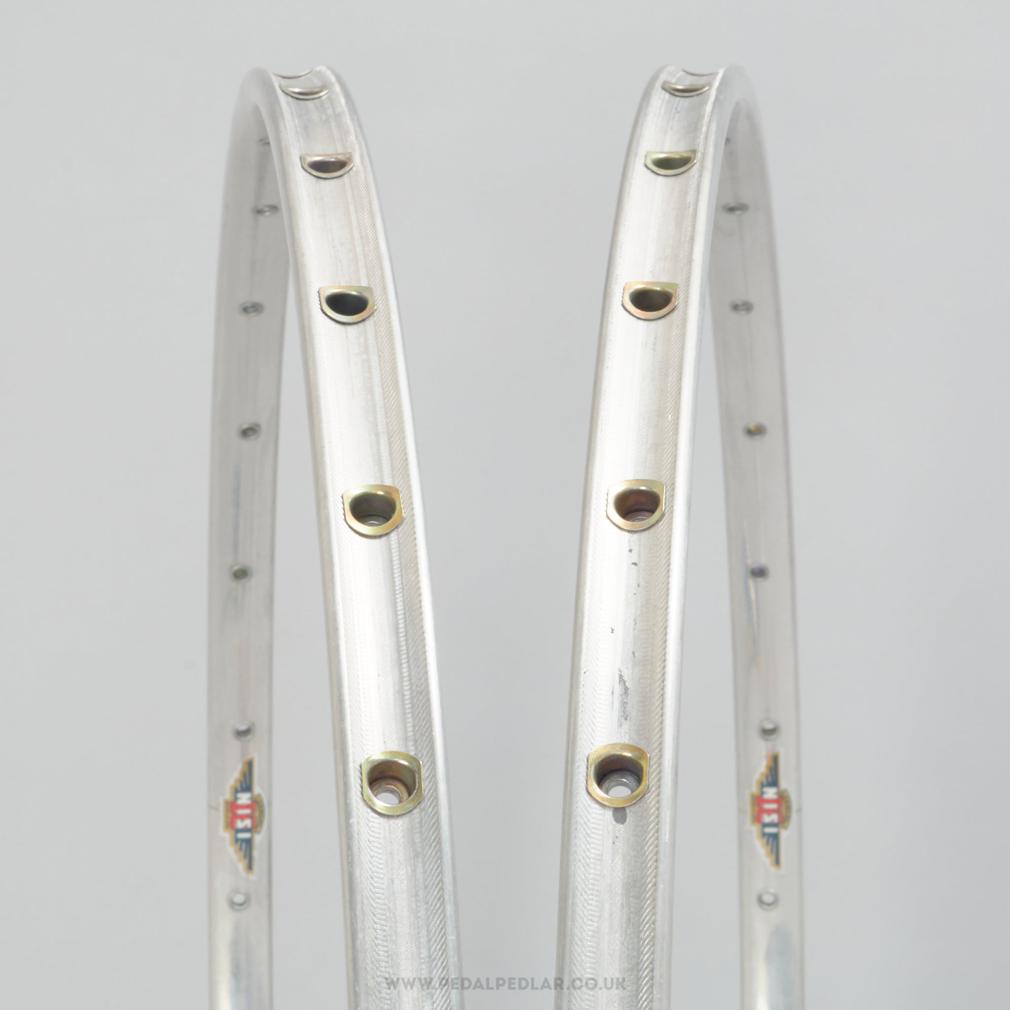 Nisi Corsa Stretto Silver NOS Vintage 32h 28"/700c Tubular Rims - Pedal Pedlar - Buy New Old Stock Bike Parts