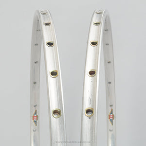 Nisi Corsa Stretto Silver NOS Vintage 32h 28"/700c Tubular Rims - Pedal Pedlar - Buy New Old Stock Bike Parts