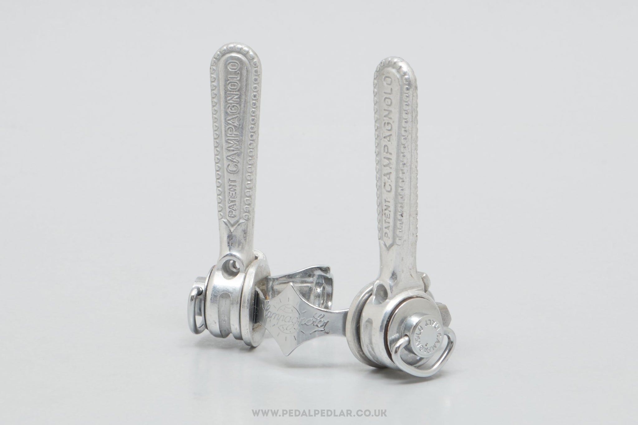 Campagnolo Nuovo/Super Record (1014) Later Version NOS Vintage Clamp-On Downtube Shifters - Pedal Pedlar - Buy New Old Stock Bike Parts