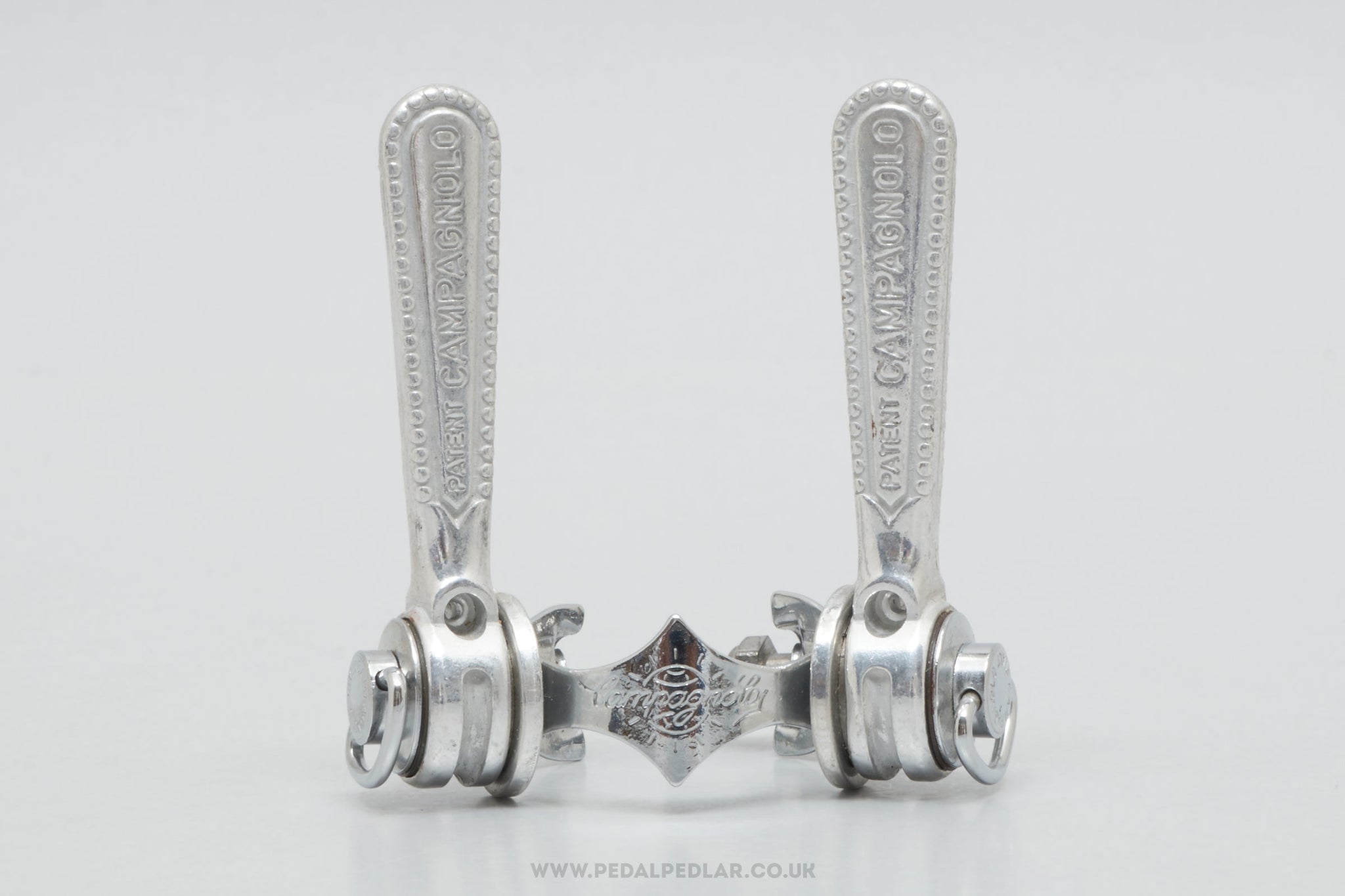 Campagnolo Nuovo/Super Record (1014) Later Version NOS Vintage Clamp-On Downtube Shifters - Pedal Pedlar - Buy New Old Stock Bike Parts