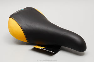 Selle SMP Cordura Reinforced NOS Classic Black / Yellow Saddle - Pedal Pedlar - Buy New Old Stock Bike Parts