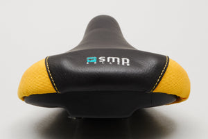 Selle SMP Cordura Reinforced NOS Classic Black / Yellow Saddle - Pedal Pedlar - Buy New Old Stock Bike Parts