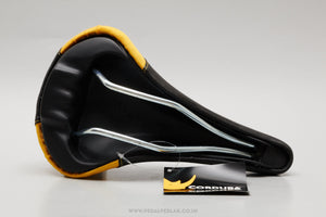 Selle SMP Cordura Reinforced NOS Classic Black / Yellow Saddle - Pedal Pedlar - Buy New Old Stock Bike Parts