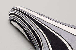 GES Huracan Crono NOS/NIB Vintage White / Grey / Black Striped Saddle - Pedal Pedlar - Buy New Old Stock Bike Parts