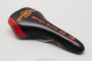 Selle San Marco No Slip Color 'Ganna' NOS Classic Black / Red Saddle - Pedal Pedlar - Buy New Old Stock Bike Parts