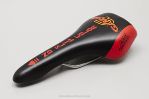 Selle San Marco No Slip Color 'Ganna' NOS Classic Black / Red Saddle - Pedal Pedlar - Buy New Old Stock Bike Parts