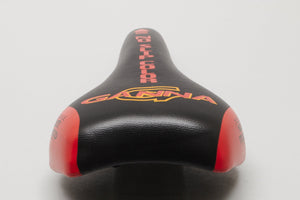 Selle San Marco No Slip Color 'Ganna' NOS Classic Black / Red Saddle - Pedal Pedlar - Buy New Old Stock Bike Parts