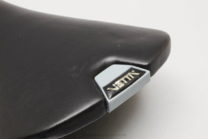 Vetta SL Steel NOS Classic Black Leather Saddle - Pedal Pedlar - Buy New Old Stock Bike Parts