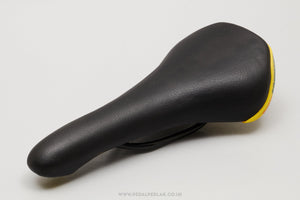 GES Soffatti Supra NOS Classic Black / Yellow Saddle - Pedal Pedlar - Buy New Old Stock Bike Parts
