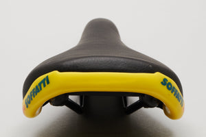 GES Soffatti Supra NOS Classic Black / Yellow Saddle - Pedal Pedlar - Buy New Old Stock Bike Parts